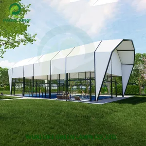 2024 Venda quente Campo de tênis de Padel panorâmico e Campo de tênis de Padel à prova d'água juntos.