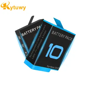 Kytuwy für Gopro Hero 10 9 8 7 6 5 Schwarzes Kamera zubehör ersetzt High Label Kapazität 1220mAh 1800mAh Baterias Akku