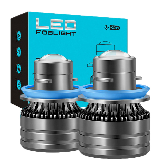 Fog Light Projector Lens Tricolors Canbus Headlamps 3570 Csp Chip Laser Led Headlight 9006 H11 Led Headlight Car
