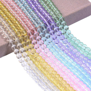 Perles de verre rondes perforées hautement transparentes en gros, strass en cristal - Product Image 5