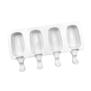 Moule à gâteau crème écologique en silicone, 4 cavités, petit format, forme ellipse, plateau à glaçons, sans BPA, OEM/ODM - Product Image 3