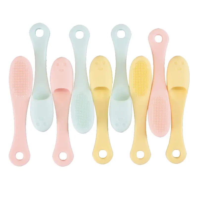 Customized Multi Functional Facial Nose Cleaning Exfoliating Scrubber Tool Soft Finger Silicone Lip Brush