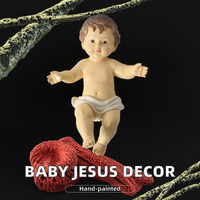 Petite figurine religieuse de la Sainte-Cène en résine peinte à la main, représentant l'Enfant Jésus, ornement de mode, décorations de Pâques
