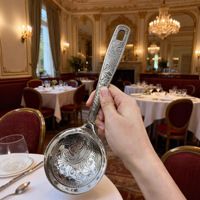 DINGYONG OEM/ODM Cuillère à soupe grande et durable en acier inoxydable 304, design vintage de luxe, finition poli miroir, cuillère rétro pour fondue