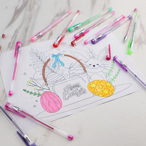 Set di penne gel glitterate da 0,8 mm, 60 colori, penne a inchiostro plastico per bambini, studenti, scrittura, disegno, scrapbooking - Product Image 6