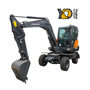 6 ton brand new DEVELON DX60w <b>wheel</b> excavator cheap price <b>small</b> earthmoving machinery for cheap sale - Product Image 3