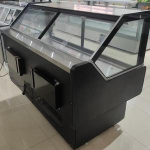 Réfrigérateur commercial à refroidissement par air <span class=keywords><strong>de</strong></span> 2,9 m, réfrigérateur numérique à température unique, vitrine pour la viande fraîche et le poisson, réfrigérateur/vitrine pour boucheries - Product Image 3