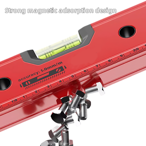 DIY, sıhhi tesisat, resim asılı ve iç dekorasyon için yüksek hassasiyetli kabarcık seviyesi çok fonksiyonlu alüminyum su terazisi - Product Image 3