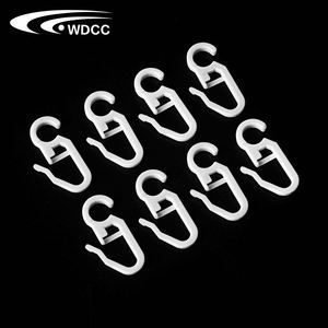 Minimalist Design Quiet Wave Ripple Fold Curtain Track Runner Wheeled Hooks Curtain Accessories in Plastic <b>Window</b> Decoration - Product Image 3