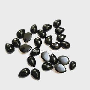 Piedras preciosas sueltas de pera calibradas con ónix negro elegante para hacer joyas, anillos personalizados, pendientes, colgantes y distintivos - Product Image 1