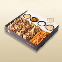 Benutzer definierte Lebensmittel verpackungs lösung Restaurant Imbiss behälter Döner Shawarma Burrito Wrap Box zum Mitnehmen Fast Food Paper Box