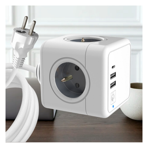 France Hot Selling Extension 1.5 m Cable Desktop Outlets with <b>Switch</b> 2 <b>USB</b> a 1 TYPE C Power Cube Socket with <b>Usb</b> Port - Product Image 6