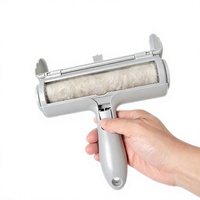 Rouleau anti-poils pour animaux de compagnie en plastique réutilisable avec logo personnalisé, à un bouton, automatique, double sens, pour nettoyer les poils et les peluches des canapés et tapis