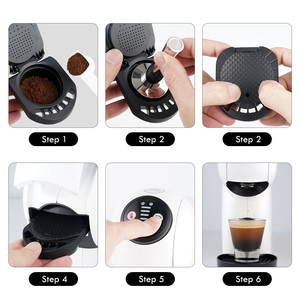 อะแดปเตอร์แบบผงสไตล์อเมริกันแบบใช้ซ้ำได้สำหรับเครื่องทำกาแฟ Dolce Gusto Piccolo Xs <span class=keywords><strong>Nescafe</strong></span> Genio S Plus <span class=keywords><strong>Nespresso</strong></span> - Product Image 5