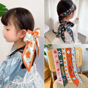 Elegante, Simple, versátil, satén, lazo para el cabello, bufanda pequeña, cinta, bufanda larga <span class=keywords><strong>de</strong></span> seda <span class=keywords><strong>de</strong></span> gama alta, diadema, accesorio para el cabello <span class=keywords><strong>de</strong></span> poliéster para mujer - Product Image 4