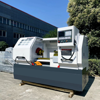 Nouvelle machine à tourner CNC horizontale à 3 axes CK6136, portée de rotation 360 mm, longueur de tournage 750 mm, alésage de broche 104 mm, précision 0,015 mm, métal