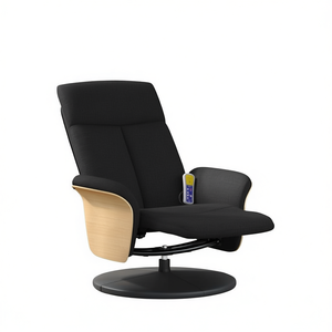 Sillón Reclinable de Masaje de Tela Negra, Masaje Corporal Completo, Enchufable 110-240v, Silla de Relajación - Product Image 1