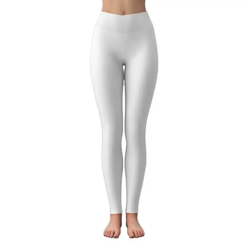 Leggings blanc Sublimation pour filles, 2T-8T, avec caoutchouc, à l'intérieur de la poche