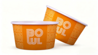 Machine automatique de bols en papier à moteur PLC pour la fabrication de bols à déjeuner à emporter pour salade de fruits, nouilles et soupe à la crème glacée