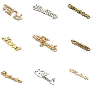 Custom Metal <b>Clothing</b> Logos Labels Printed and Debossed <b>Name</b> <b>Tags</b> for Garments Sewing Plate <b>Tags</b> for <b>Clothing</b> Accessories - Product Image 2