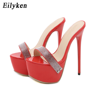 2025 Red High Heels Sexy Open Toe 16cm Stiletto <b>Sandals</b> Non-slip Suitable for Summer and Autumn - Product Image 6