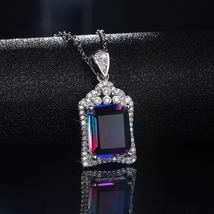 Collana con ciondolo colorato per donna, regalo di gioielli alla moda in stile vintage - Product Image 5
