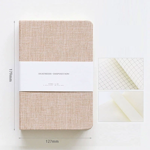 2025 Văn Phòng Phẩm Đồ Cung Cấp Trường Hardbound Máy Tính Xách Tay Linen Vải Bìa Với Da Lưới Trống Kế Hoạch Tạp Chí - Product Image 2