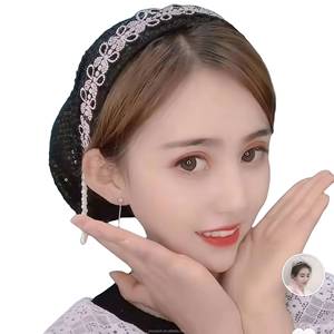 Muslim women's breathable eco-friendly multi-color with sequin fabric layer, wholesale new headscarf inner cover, full range - Product Image 3