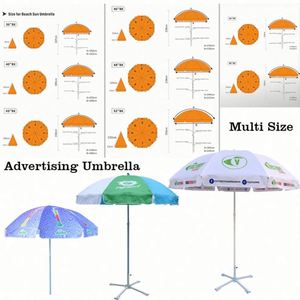 Sombrilla Promocional Publicitaria con Logotipo Personalizado, Protección Solar Impermeable, Sombrilla de Playa con Marco de Acero Inoxidable y Aleación de Aluminio - Product Image 5