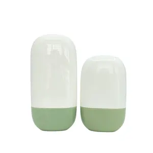 Embalagem cosmética oval/quadrada vazia de 30ml 50ml, cor personalizada, loção de ponta plástica, creme bb/protetor solar, frasco de protetor solar