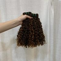 Extensions de cheveux humains vietnamiens bruts de haute qualité, alignés sur les cuticules, super double drawn, bouclés style pixie