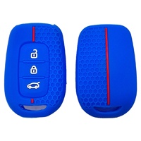 Housse de clé de voiture en silicone à 3 boutons, surface texturée, compatible avec Clio 4 5 Zoe Koleos Dacia Duster Sandero Jogger Logan Keybox Key