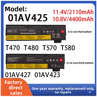 Baterai Laptop Lithium Isi Ulang ThinkPad T470/T480/T570/P52 01AV424/01AV425 Tersedia