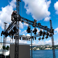 Structure de toit de scène en aluminium modulaire pour événements, éclairage, connexion par boulons à embout personnalisée pour concerts, festivals, affichages extérieurs