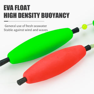 LUSHAZER Flotteur de poisson-chat prêt à l'emploi en mousse EVA Slip Bobber Drift Fishing Leader avec perles Offset Circle Hook Surf Bottom Tackle - Product Image 6