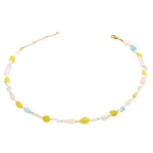 ZOGXIN Pearl Natural Stone Bead Necklace Multicolor Geometric Design For Women Party Fashion Jewelry - Product Image 5