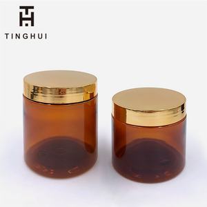 Venta al por Mayor de Fábrica: Envases Cosméticos de Lujo Vacíos OEM de 4oz y 8oz, Tarro de Crema de Plástico PET con Tapa Dorada - Product Image 1