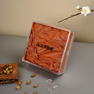 Caja de embalaje de acrílico transparente en stock, caja cuadrada de plástico para nido de pájaro, pepino de mar y ginseng americano, engrosada - Product Image 2