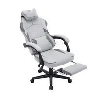 Chaise de bureau gaming professionnelle en cuir inclinable et pivotante pour PC et jeux de course