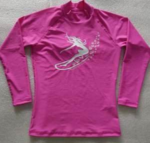 맞춤 로고 개인 라벨 블랙 화이트 빈 여자 긴 소매 UV 보호 UPF50 + 서핑 클럽 팀 착용 러쉬 가드 - Product Image 6