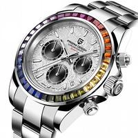 Montre-bracelet chronographe multifonction à quartz pour homme, en acier 316L, étanche, avec petite seconde et calendrier, vente en gros personnalisée
