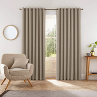 Cortinas Opacas de Poliéster para Sala de Estar y Dormitorio, Color Sólido, Estilo Moderno, Cortinas de Invierno para Oscurecer la Habitación