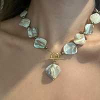 Collar de Conchas Irregulares de Verano para Vacaciones en la Playa, Resistente al Agua y al Desgaste, con Diseño Personalizado para Mujer, Estilo Europeo y Estadounidense