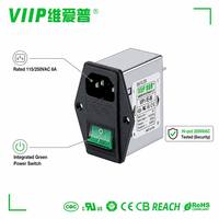 Filtre EMI monophasé VIP1-1E-06 6A 250VAC à connexion rapide, suppresseur de bruit, certifié CQC TUV CE RoHS REACH EMC