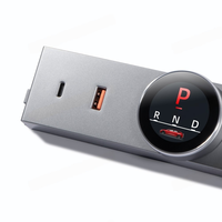 Hub de charge USB Type-C intelligent 4-en-1 pour Tesla Model Y/3, adaptateur de console centrale à charge rapide avec kit de protection de levier de vitesses