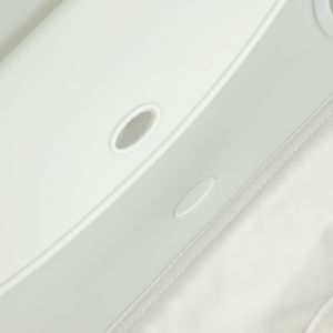 Silicone And Fabric Lined Baby Bib White Arc Type 0-12 Months For Feeding And Supplementary Food - Product Image 2