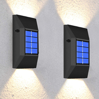 Lampe solaire à led étanche IP65, éclairage de jardin à énergie solaire pour l'extérieur, 6 LED de haut en bas