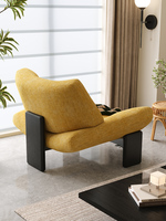Sillón Moderno para Sala de Estar, Diseño Popular, Estilo Crema, Sillón Individual de Tela, Cómodo, Ligero y de Lujo