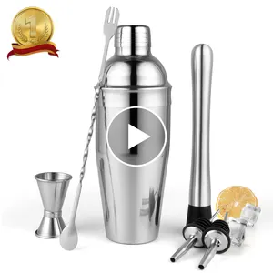 Ensemble pour cocktails en acier inoxydable, outils professionnels pour bar, shaker à cocktail, kit de Bar, outil de mélange pour boissons à la maison, 8 pièces