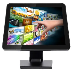 17 inç USB kapasitif dokunmatik ekran monitör 17 inç POS ekran Mini kutu için VGA HDMIed USB ile kapasitif dokunmatik monitör